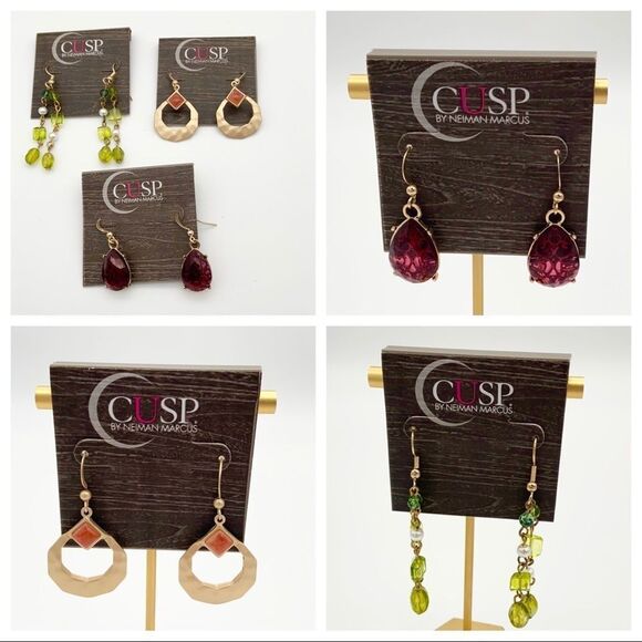 New 3 pc Cusp by Neiman Marcus Dangle Earring Set - Picture 1 of 8